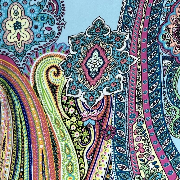 Tommy Hilfiger Womens 8 Psychedelic 70s Thyme Sleeveless Groovy Dress Stretchy - Picture 5 of 14